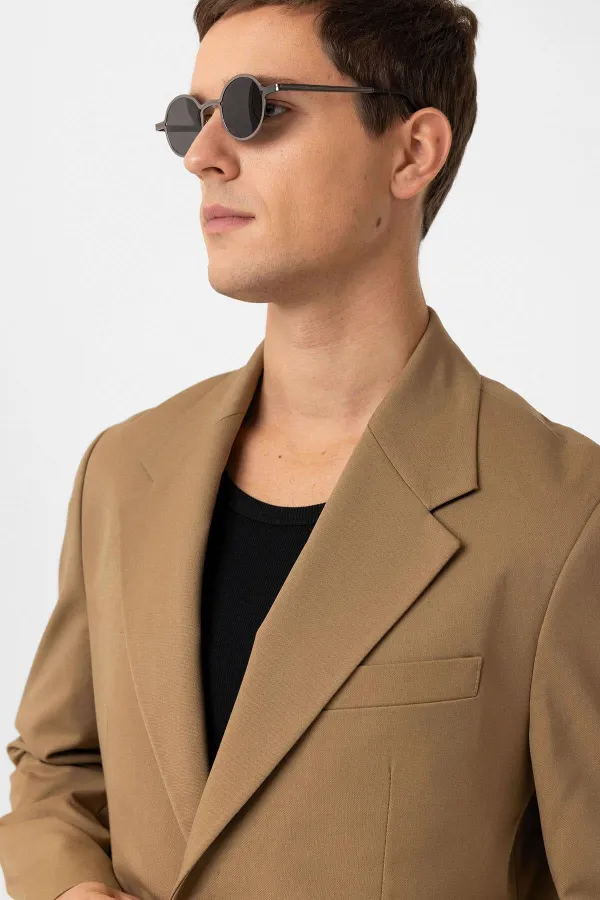 Antioch Camel Relax Fit Erkek Blazer Ceket