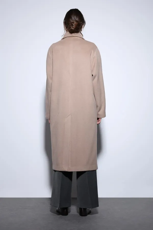 Antioch Bej Kruvaze Kadın Kaban