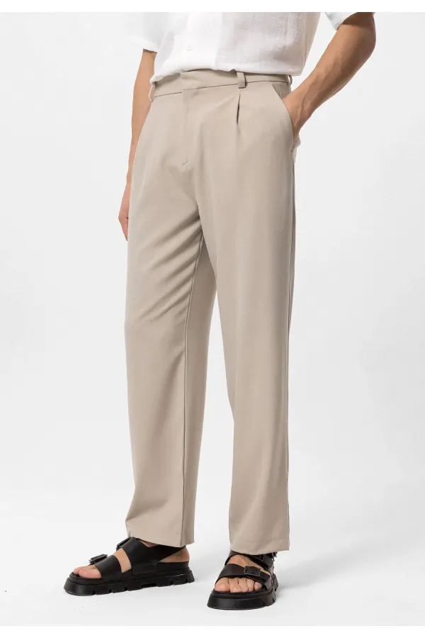 Pantalon ample taille haute pour homme Antioch Stone