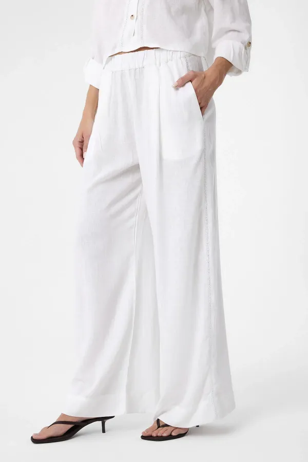 Antioch Beyaz Şerit Detaylı Kadın Pantolon