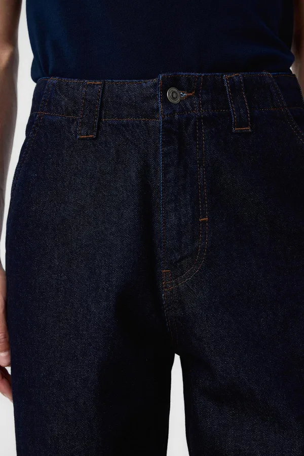 Jean Antioch bleu marine foncé coupe décontractée pour homme