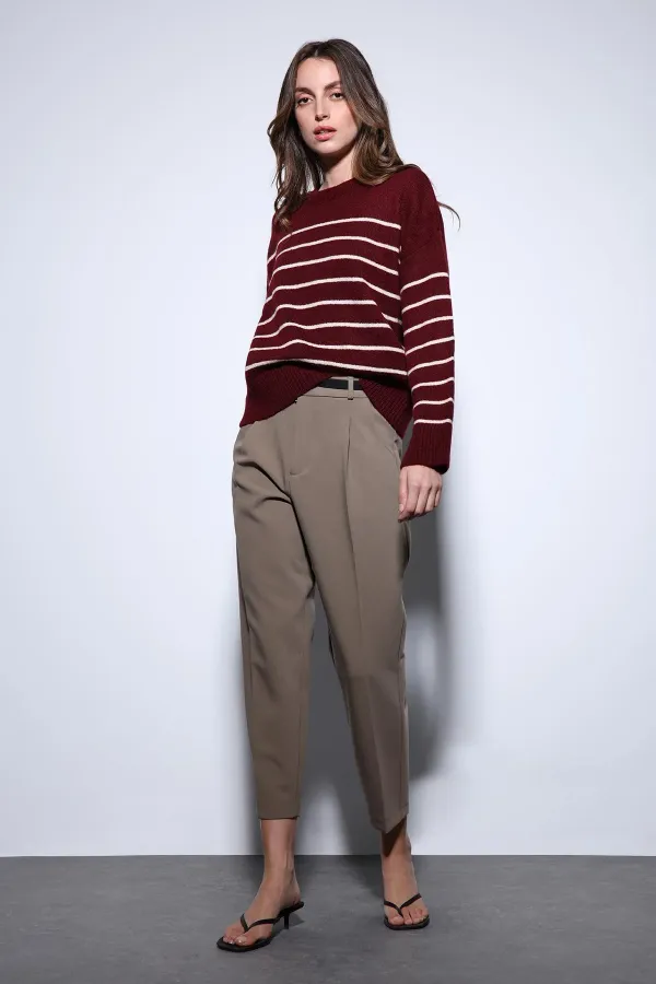 Antioch Light Khaki Women's Trousers with Darts