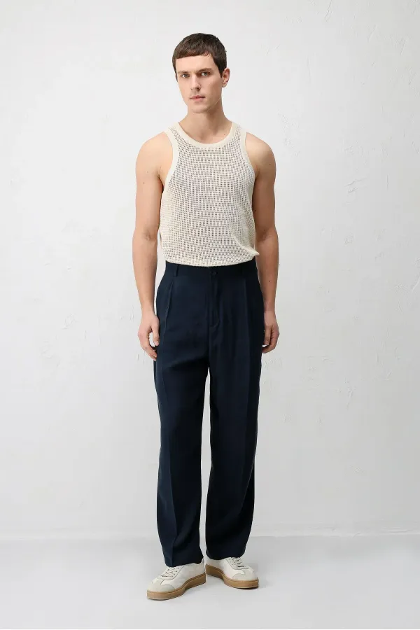 Pantalon homme Antioch en modal bleu marine