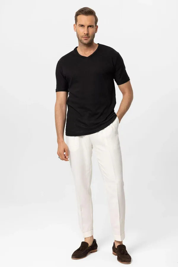 Antioch Siyah V Yaka Basic Erkek T-Shirt