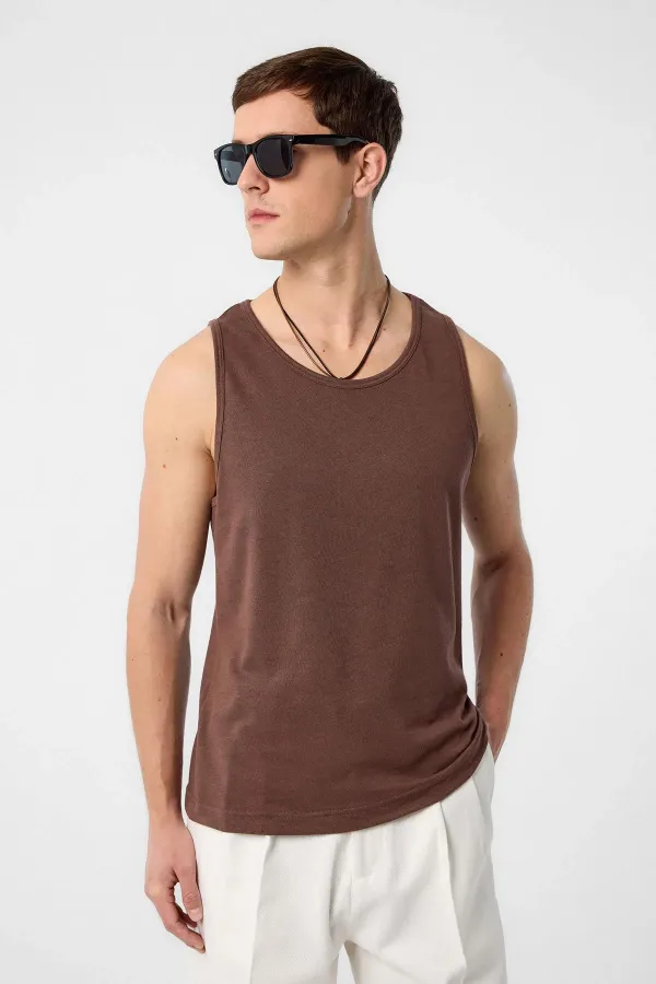 Débardeur basique pour homme Antioch Coffee