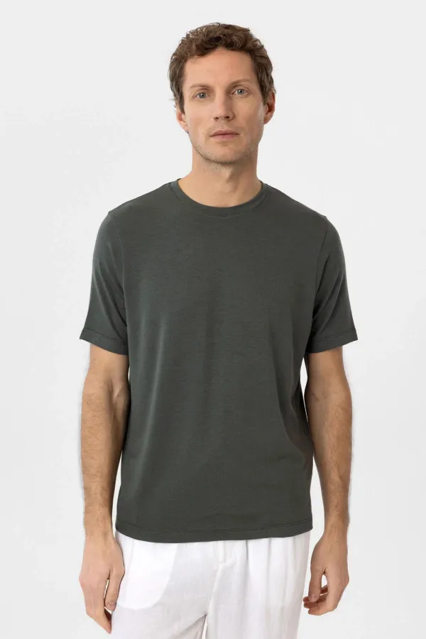 Antioch Khaki Regular Fit Basic Men's T-Shirt