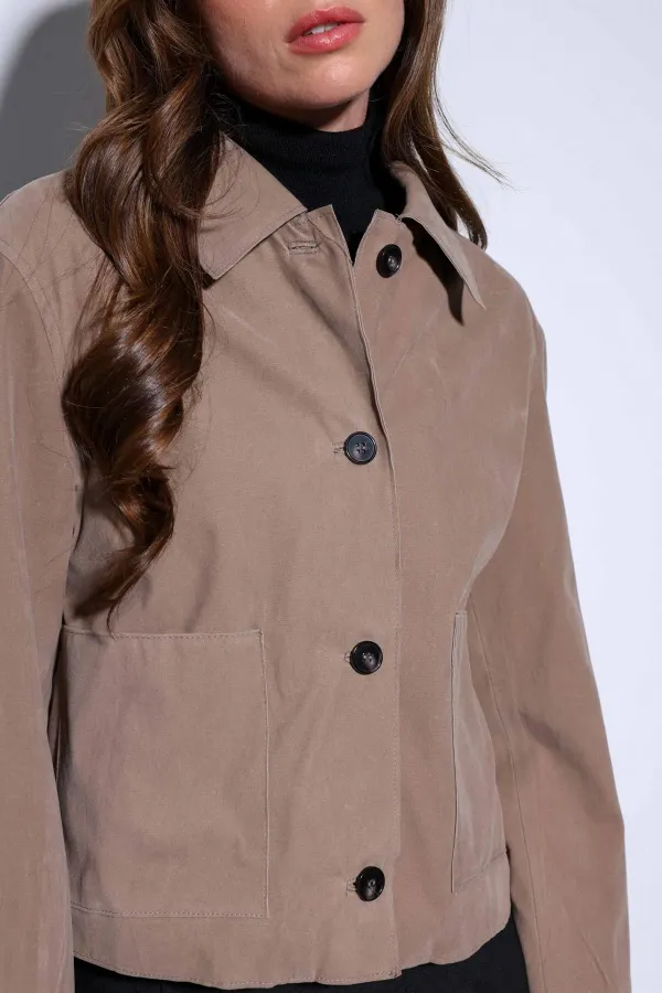 Antioch Vizon Torba Cepli Süet Kadın Ceket