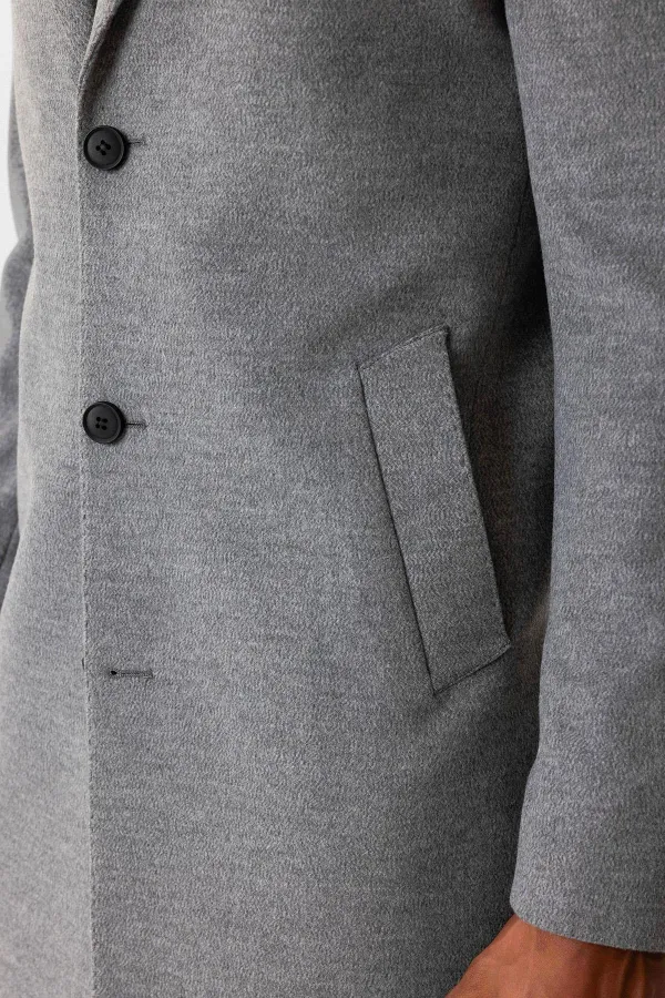 Veste Antioch grise coupe slim, col homme