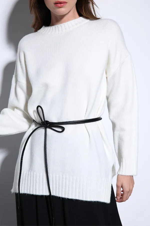 Pull Antioch Off-White pour femme avec détail fendu
