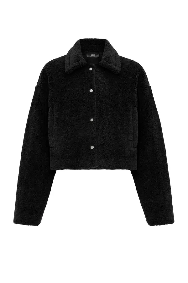 Antioch Siyah Kadın Yumuşak Dokulu Mont