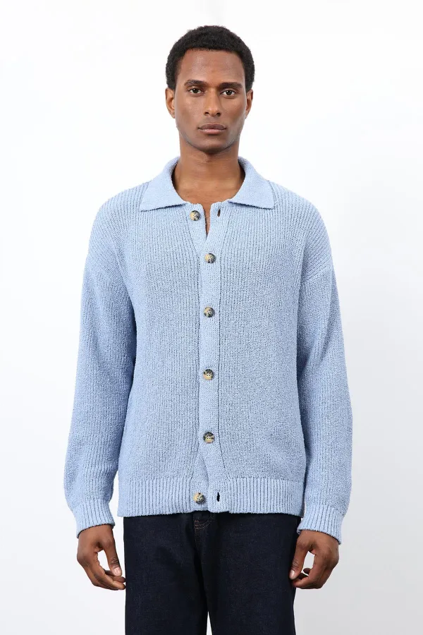 Antioch Bebe Mavi Örme Triko Erkek Hırka