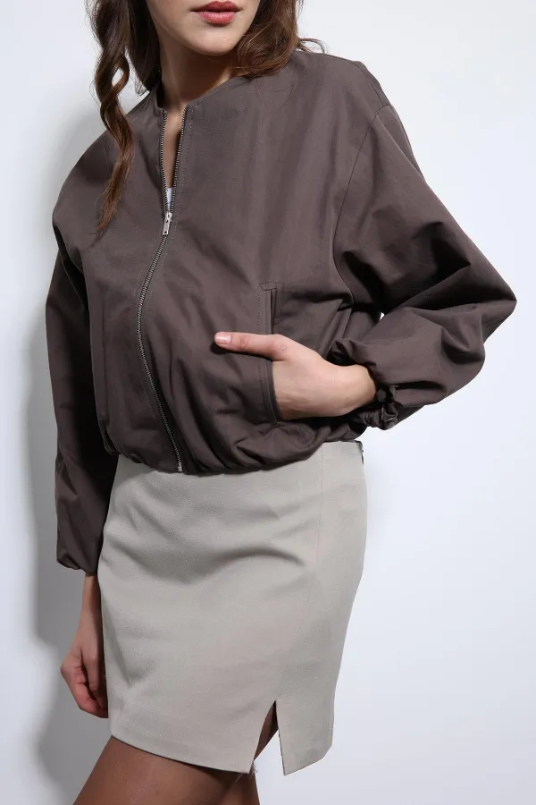 Veste bomber Antioch Bitter Coffee Crop pour femme