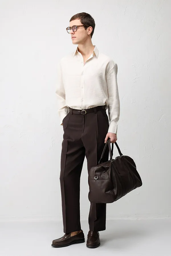 Chemise homme Antioch Stone en mélange modal coupe décontractée