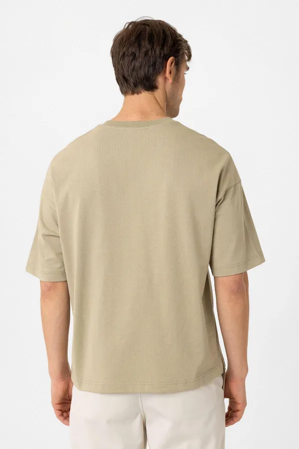 Antioch Khaki Relaxed Basic Men's T-Shirt
