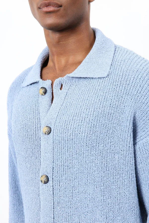 Antioch Bebe Mavi Örme Triko Erkek Hırka