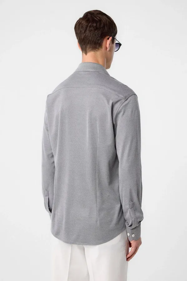 Antioch Gri Slim Fit Erkek Gömlek