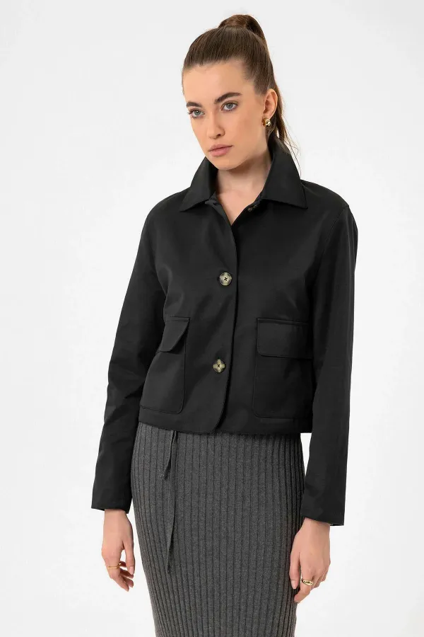 Antioch Black Women's Seasonal Thin Short Jacket