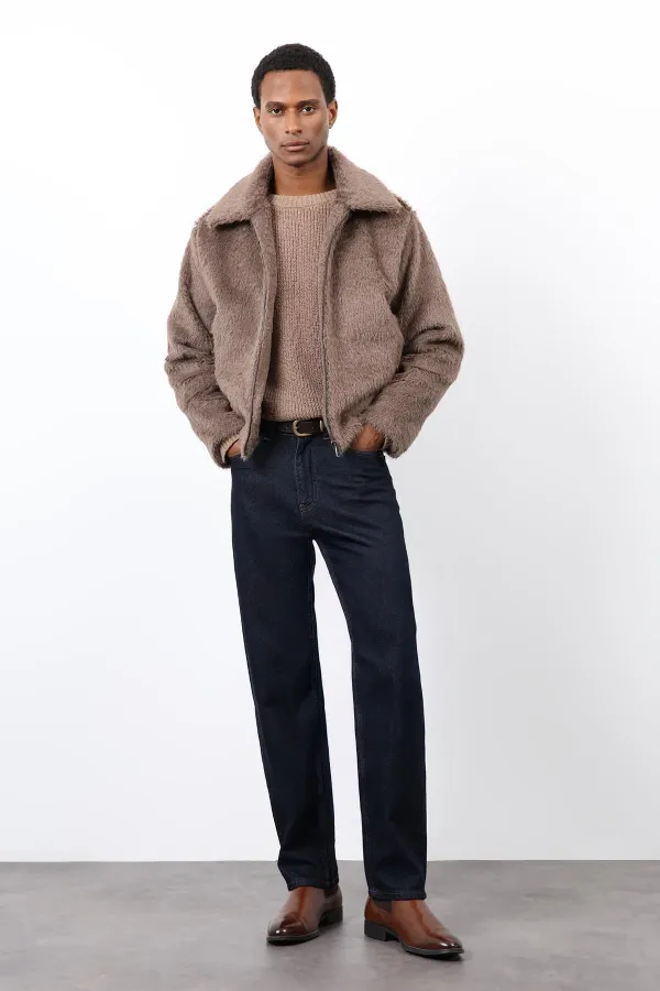 Antioch Açık Kahve Yumuşak Dokulu Erkek Mont