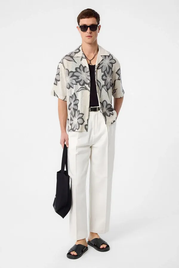 Antioch Grey Patterned Men's Shirt