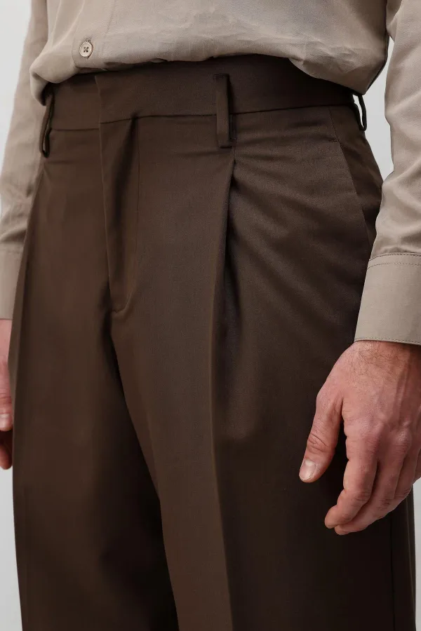 Antioch Kahve Relaxed Fit Pileli Erkek Pantolon