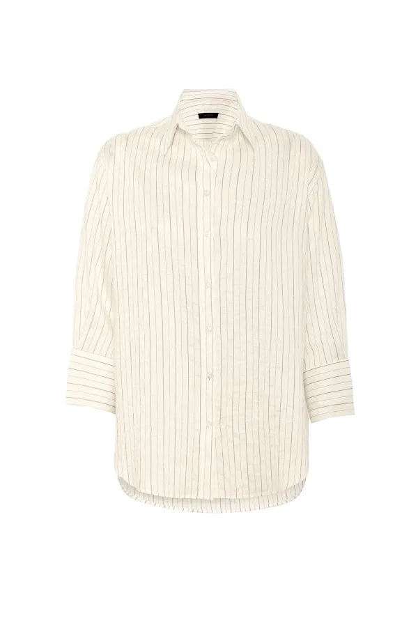 Antioch Off-White Striped Women's Shirt