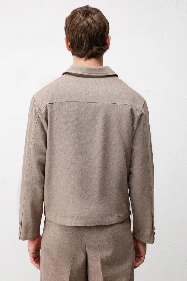 Antioch Men's Jacket with Coffee Texture