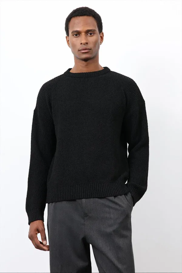 Antioch Black Knitted Men's Sweater