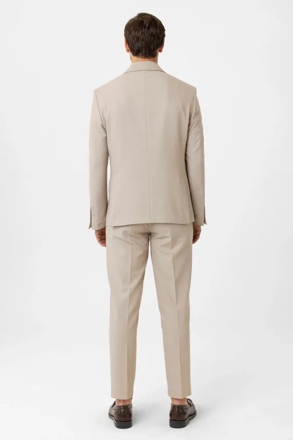 Costume classique pour homme Antioch beige, coupe ajustée