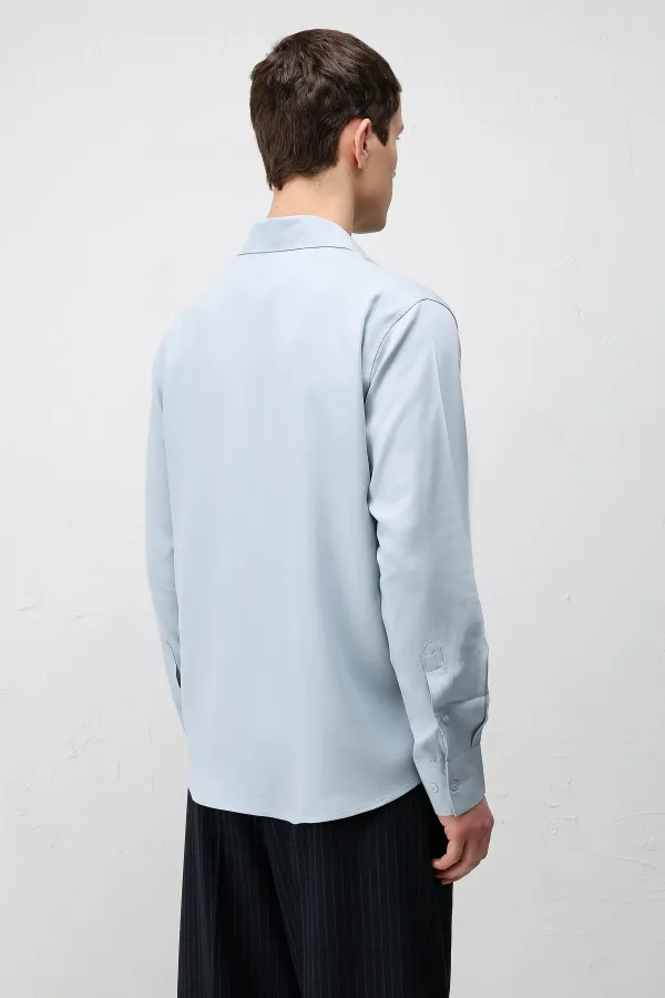 Antioch Bebe Blue Technical Regular Fit Men's Shirt