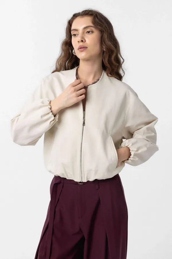 Antioch Taş Crop Kadın Bomber Mont