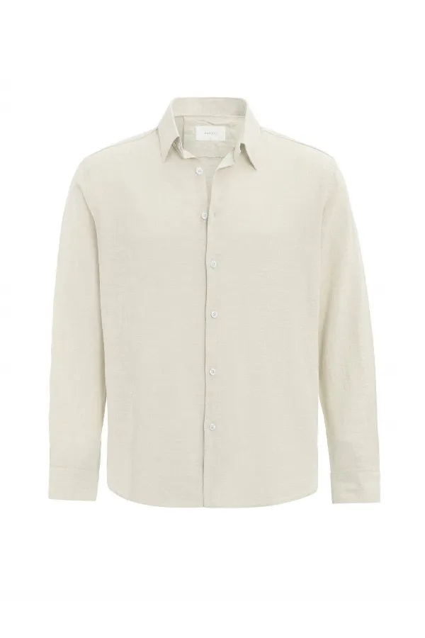 Antioch Stone Relax Fit Textured Men's Shirt