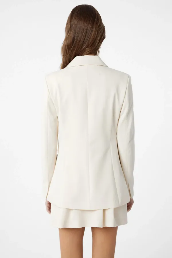Veste blazer cintrée Antioch Ecru pour femme