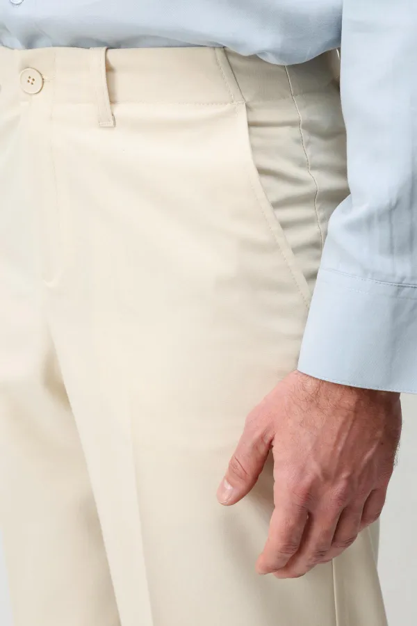 Pantalon Antioch Ecru coupe droite pour homme
