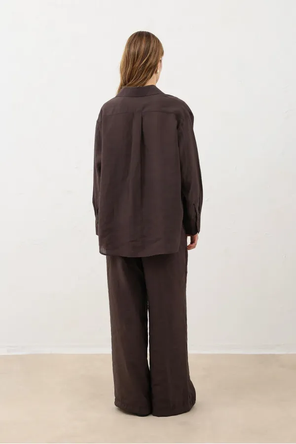 Antioch Dark Brown Modal Blend Women's Trousers