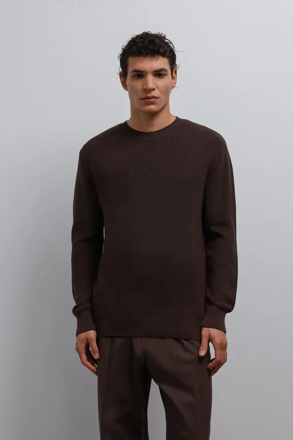 Antioch Coffee Textured Men's Sweater