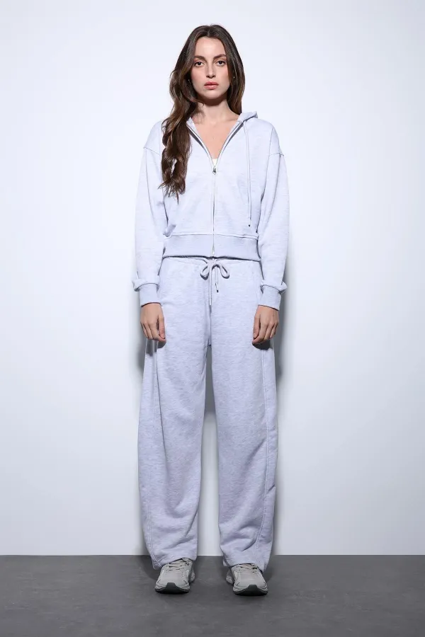 Sweat-shirt à capuche Antioch Grey Melange pour femme