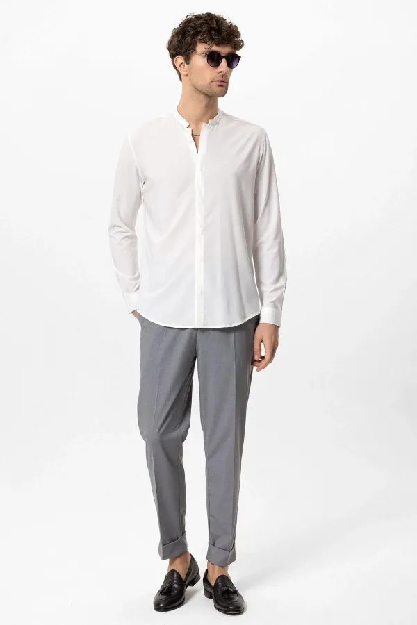 Antioch White Men's Long-Sleeve Shirt