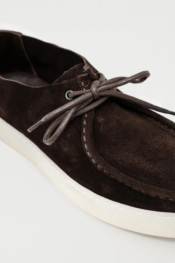 Antioch Kahve Yumuşak Dikişli Burun Deri Ayakkabı