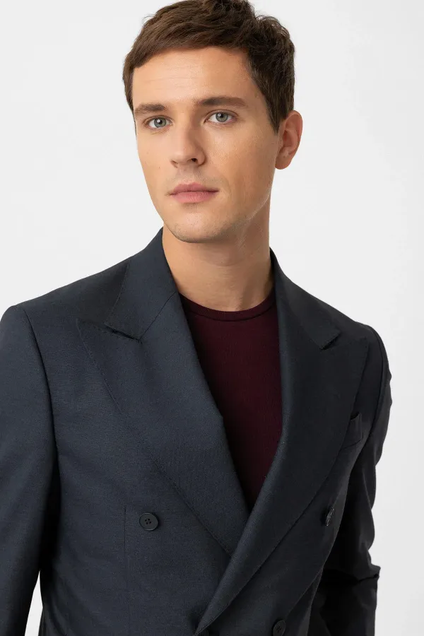 Costume homme Antioch bleu marine croisé coupe italienne