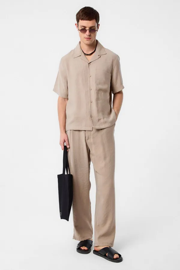 Antioch Bej Modal Kumaş Erkek Gömlek