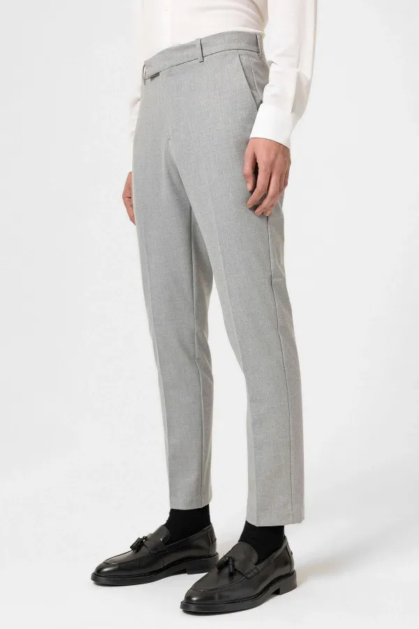 Antioch Grey Classic High-Waisted Men's Trousers