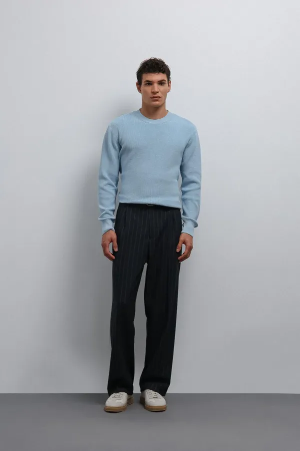 Antioch Blue Textured Men's Sweater