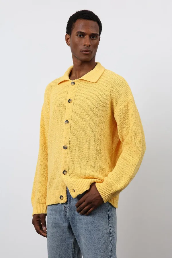 Gilet tricoté jaune Antioch pour homme