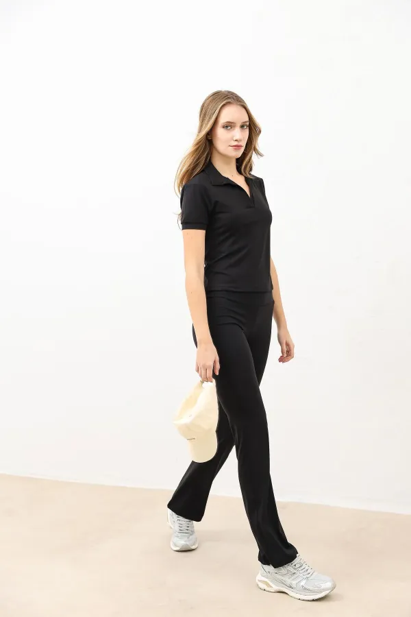 Leggings Antioch noirs taille haute pour femmes