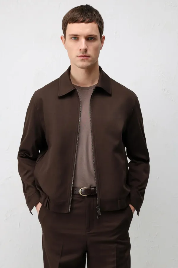 Antioch Koyu Kahve Bel Lastikli Erkek Mont