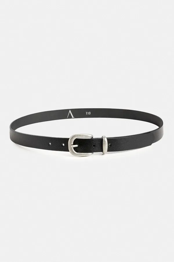 Antioch Black Basic Men's Leather Belt