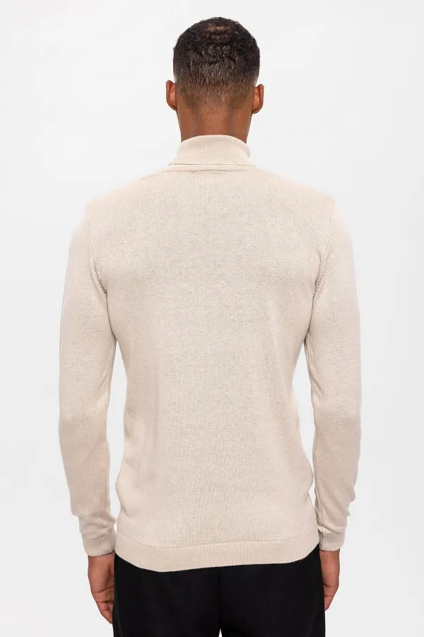 Antioch Taş Tam Boğazlı Erkek Triko