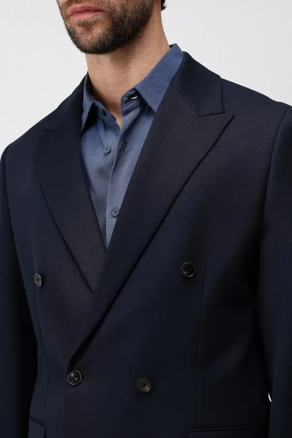 Veste blazer homme Antioch bleu marine clair, coupe décontractée, croisée