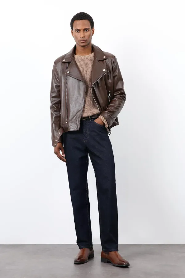 Veste de motard Antioch Coffee 100% cuir