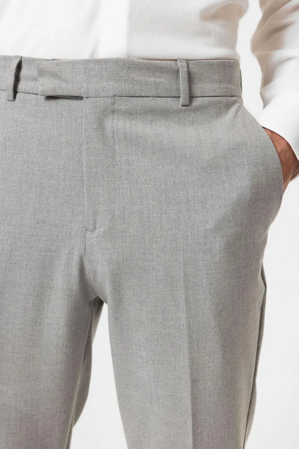 Antioch Grey Classic High-Waisted Men's Trousers
